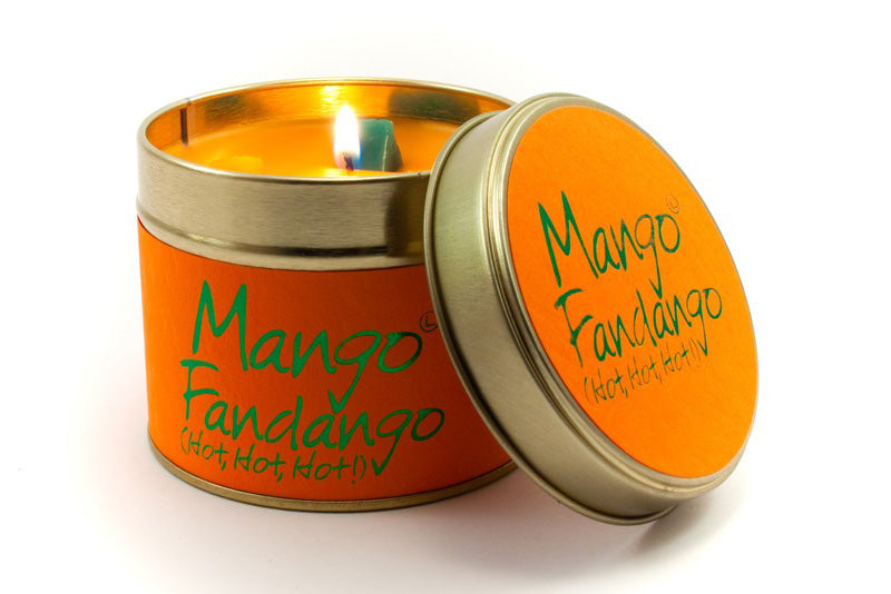 Lily Flame - Mango Fandango Candle In A Tin- Tropical Mango Scented
