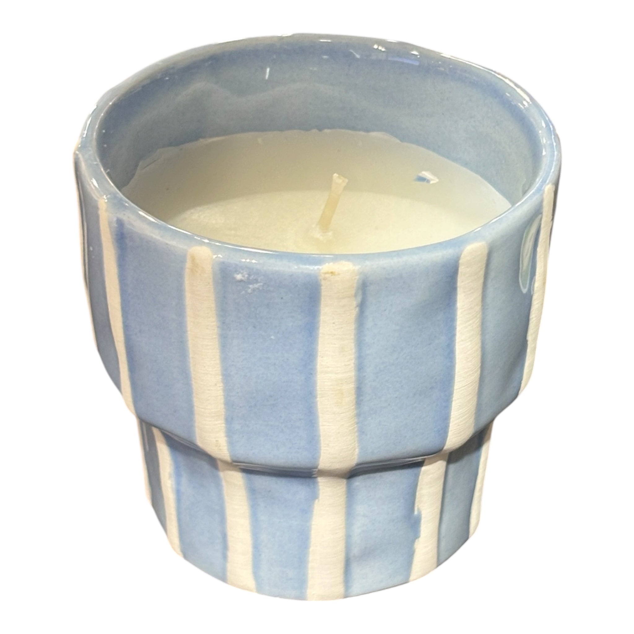 Light Blue Citronella Candle Pot