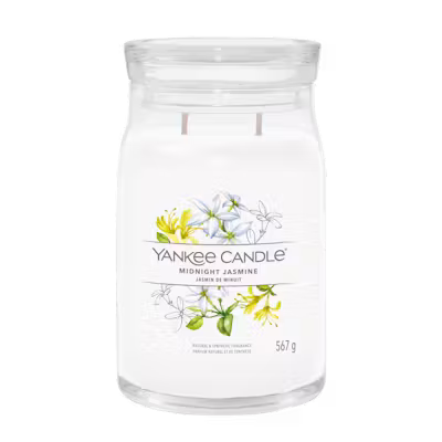 Yankee Candle - Midnight Jasmine - Large Signature Jar - Seductive Floral Fragrance