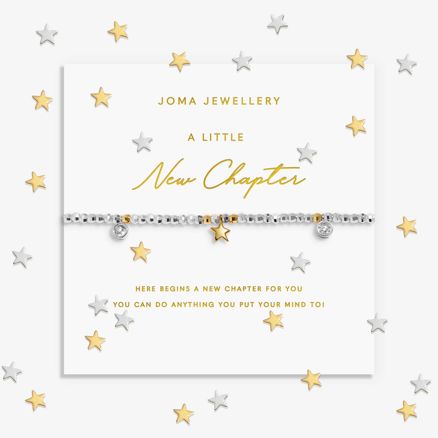 Sparkle Confetti A Little 'New Chapter' Bracelet In Silver and Gold Plating - Joma