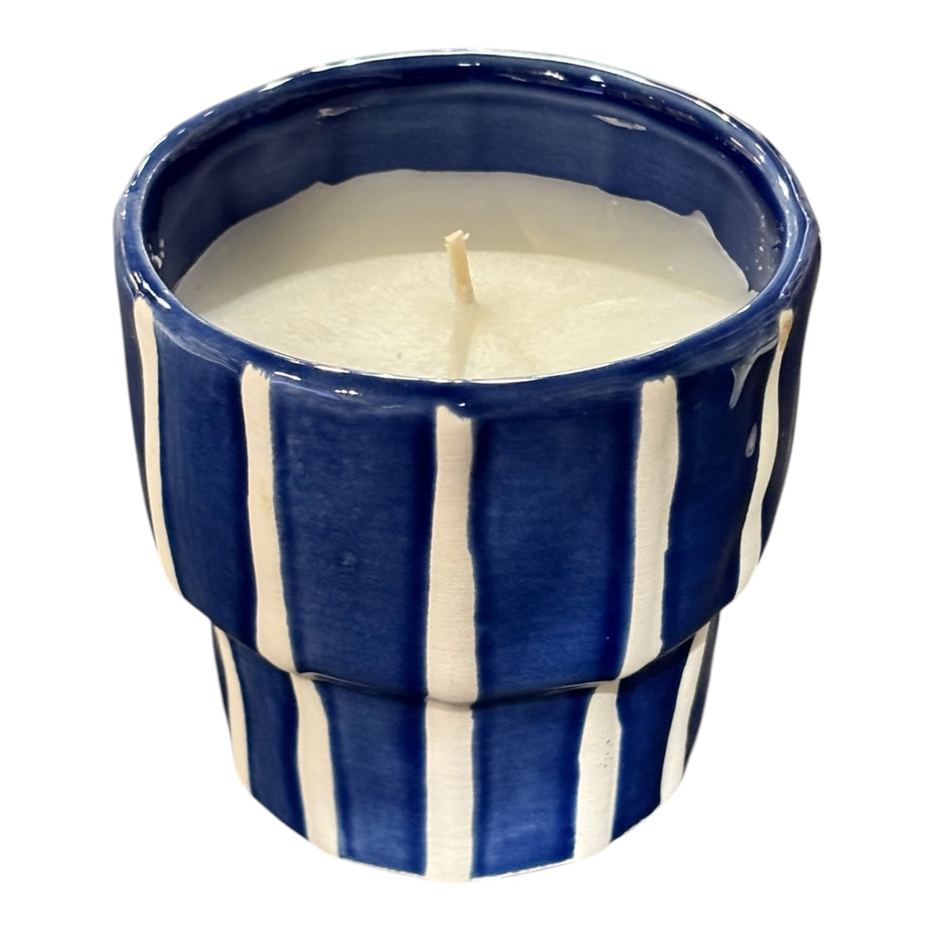 Dark Blue Citronella Candle Pot