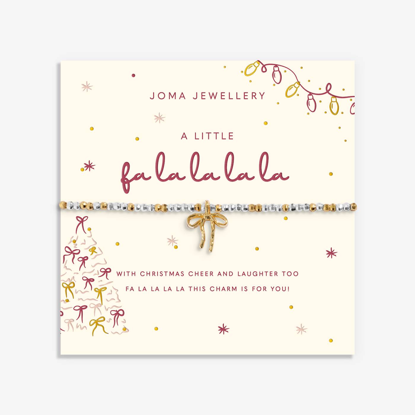Christmas Little Stories 'Fa La La La La' Bracelet in Silver & Gold Plating