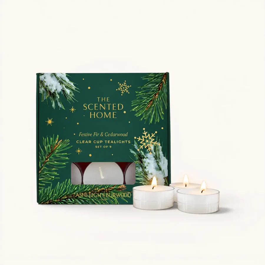 Festive Fir & Cedarwood Scented Tealights  - Ashleigh & Burwood