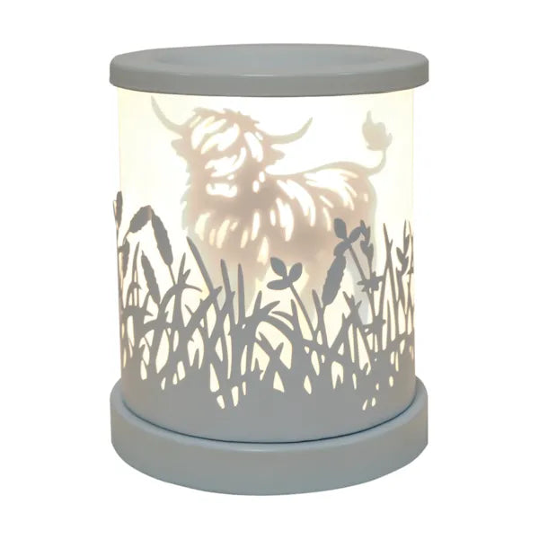 Electric Melter Highland Cow White 15cm