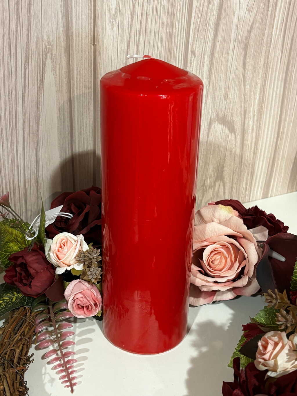 Red Pillar Candle 80mm x 250mm (up to 160 hours burn)