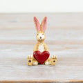 Jasper Rabbit Sitting Red Heart, 8.5cm