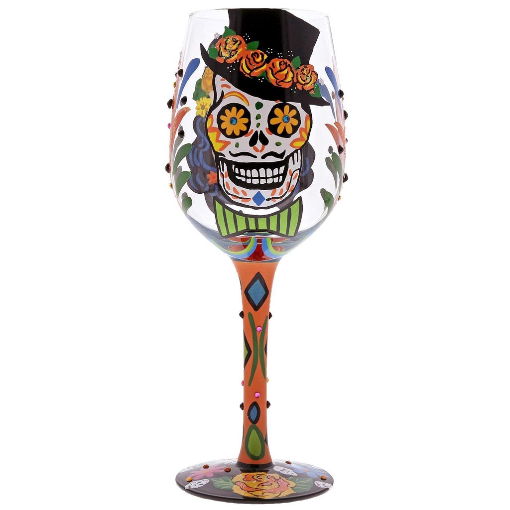 Lolita Sugar Skulls Wine Glass