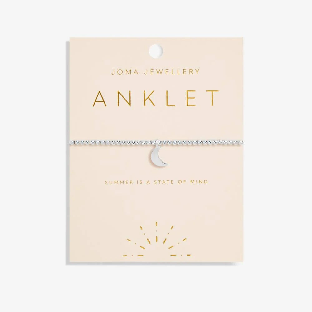 Joma Jewellery  Moon Anklet in Silver Plating
