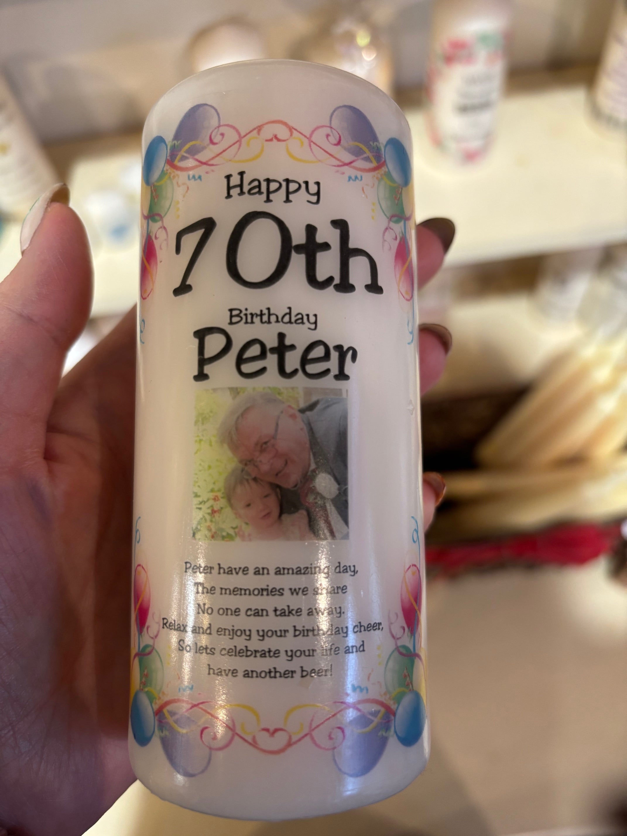 Personalised Pillar Candles