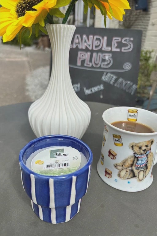 Dark Blue Citronella Candle Pot