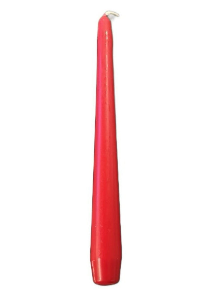 Red Dinner Candle  - Tapered - 25cm in length with a 2.25cm Diameter (widest point)