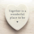 Marble Slogan Heart - Together is a wonderful place to be