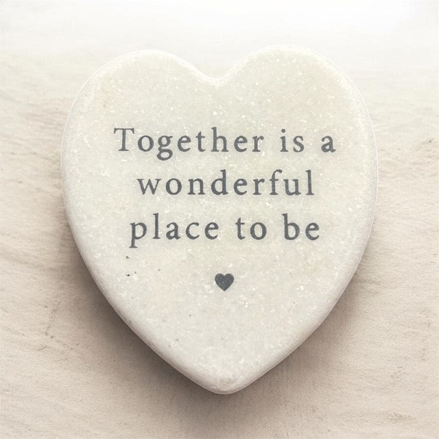 Marble Slogan Heart - Together is a wonderful place to be