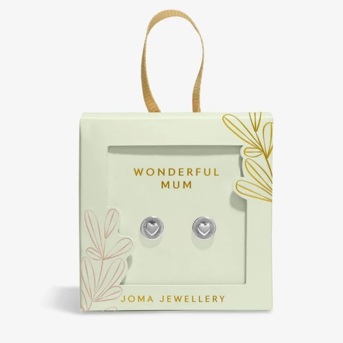 'Wonderful Mum' Stud Earrings