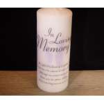 Personalised Candles - Ready Made Candles - Memorial